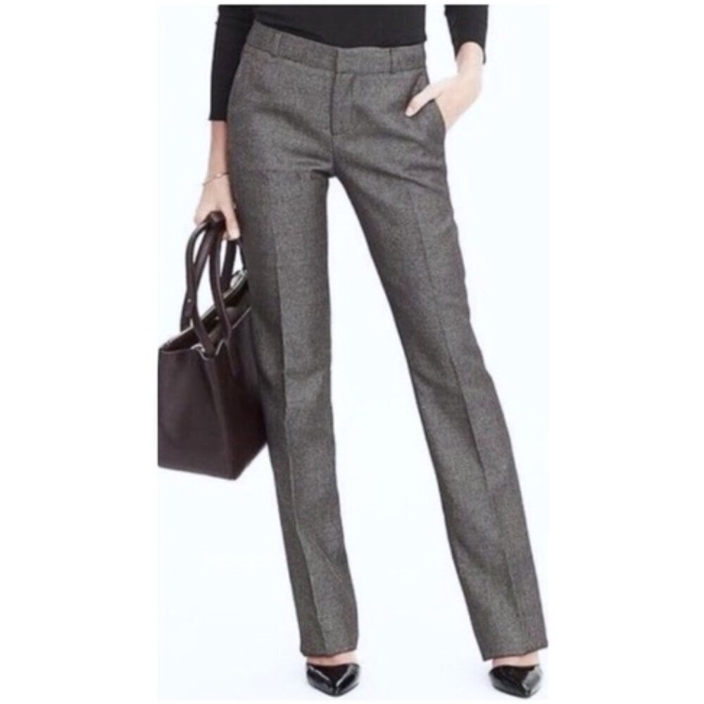 Banana Republic Womens Petite 00 Houndstooth Logan Trouser